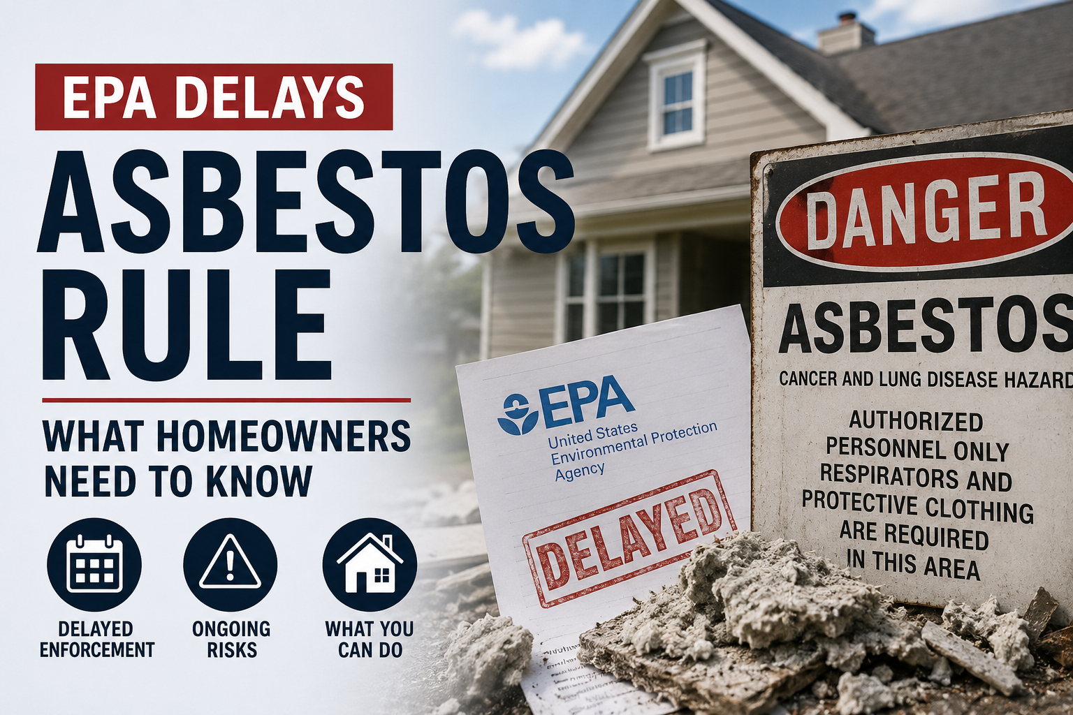 EPA Delays Asbestos Rule: What Homeowners Need to Know